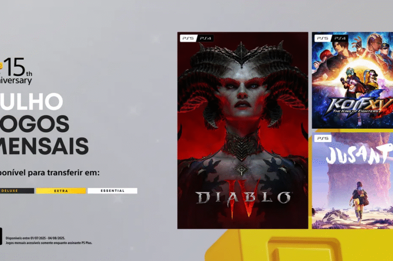 PS Plus Essential de Julho Traz Diablo IV KOF XV e Jusant Grátis: Vale a Pena Resgatar?